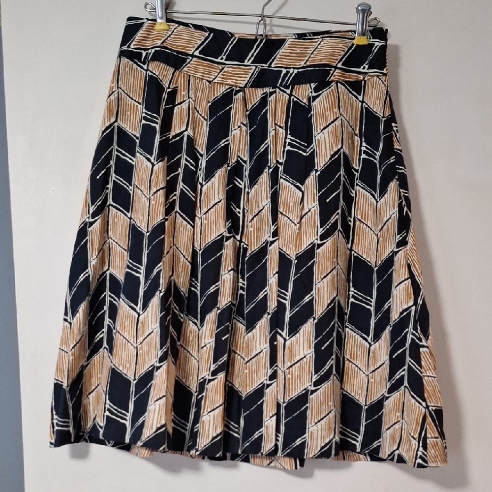 Merona Black and Tan A-Line Skirt